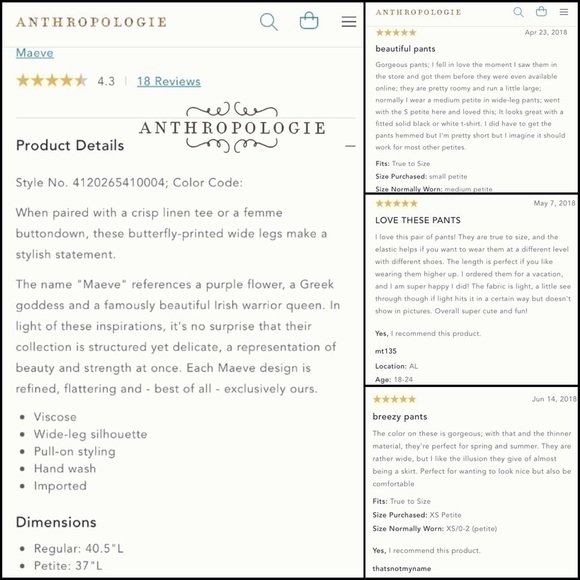 Anthropologie Maeve high waisted butterfly print wide leg pants *shop@iamwarrior - Picture 4 of 12